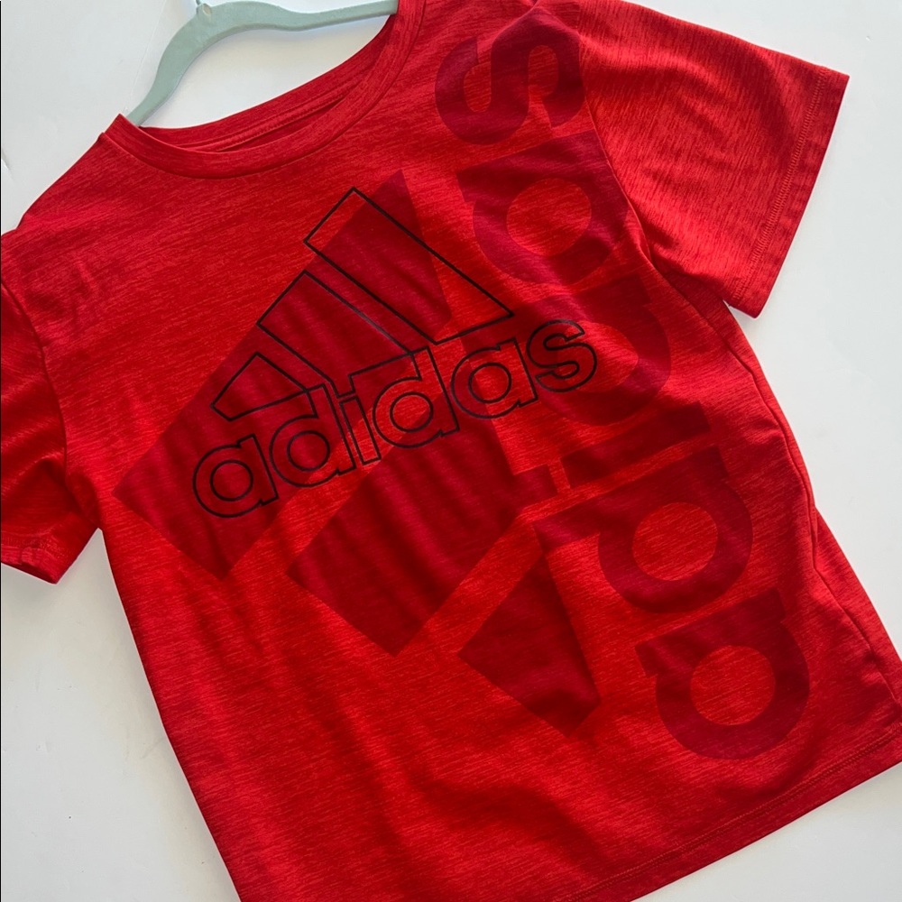 Adidas Kids Bold Red Logo Tee